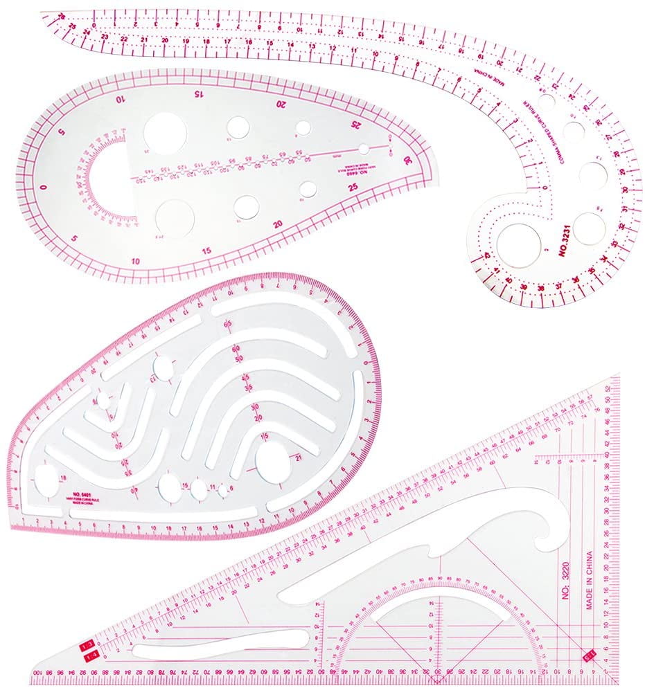 French Curve Ruler for Pattern Making,10 Style Curve Ruler for Sewing,Sewing Rulers and Curves for Sewing Pattern Design,Hip Curve Ruler for Pattern Making,DIY Sewing Ruler Tailor Set