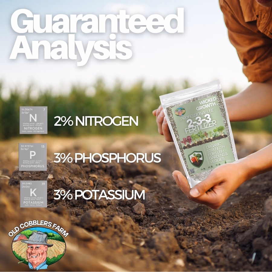 thumbnail image 2 of Old Cobblers Farm™ 2-3-3 Fertilizer - High-Yield Crops (5 lbs | 10 lbs | 15 lbs | 20 lbs) (20 lbs), 2 of 5