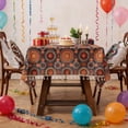 thumbnail image 4 of Fesfesfes Boho Tablecloth for Square Tables,Fringed Edges with Geometric Pattern Tablecloths,Floral Table Cover Cloth Decorative for Kitchen Dining Room, 4 of 6