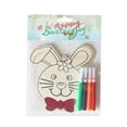 thumbnail image 1 of Easter DIY Wooden Painting Board Kids Craft Activity Coloring Art Project Decorative Bunny Rabbit, 1 of 4