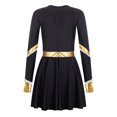 thumbnail image 4 of Zaldita Kids Girls V Neck Long Sleeve Cheerleading Dance Dresses Halloween Fancy Party Dress Up Black 12, 4 of 6