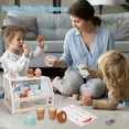 thumbnail image 2 of Wooden Ice Cream Counter Playset for Kids, Toddler Girl Toys Kitchen Playset Pretend Play Gifts for 3 4 5 6 Year Old Girl or Boy, Play Food Scoop and Serve, Play Kitchen Sets for Kids Ages 4-8, 2 of 7