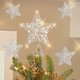 thumbnail image 1 of Juego de decoración de árbol de Navidad JAMW estrella hueca con purpurina 20 luces LED cálidas, 1 of 5