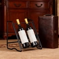 thumbnail image 1 of Estante de exhibición de botellas de vino, ahorra espacio, multiusos, soporte para botellas de vino, para decoración de gabinetes de sótano. 2 filas, 1 of 8