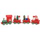 thumbnail image 1 of Tren navideño de madera pintado, adorno navideño para mesa navideña, adorno para festival, decoración de fiesta, 1 of 5