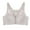 Light Gray, variant on Women's Front Side Buckle Lace Edge Without Steel Ring Movement Seamless Gathering Adjustment Yoga Sleep Large Bra