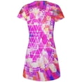 thumbnail image 2 of Sri Yantra Sacred Geometry All Over Juniors Beach Cover-Up Dress Multi LG, 2 of 2