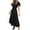 Black, variant on Efsteb Summer Dresses for Women Crew Neck Long Dress Short Sleeve Sundresses Classic Solid Color Casual Loose Comfy Fashion Spring Dresses (Black,S)