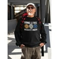 thumbnail image 2 of Because Of The Brave Design Sweatshirt Men -GoatDeals Designs, Male Large, 2 of 4