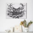 thumbnail image 6 of Daiia Monochrome Deer Floral Print Canvas Decorative Picture – 30x40in Artistic Wall Art, Ready-to-Hang Canvas Print for Living Room（Horizontal）, 6 of 6