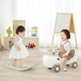 thumbnail image 4 of Costway Convertible Rocking Horse & Sliding Car with Detachable Balance Board White, 4 of 10