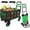Green, variant on Foldable Dolly, Heavy Duty Dolly Cart, Hand Trucks Dolly, Fold Hand Trucks with 4 Wheels & 2 Elastic Ropes, 265 LB Dolly Cart Luggage Cart for Moving, Traveling and Shopping, Black, 4 Wheels