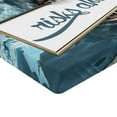 thumbnail image 2 of Ambesonne Shark Fitted Sheet, Dangerous Fish Holds Plaque, Queen Size, Multicolor, 2 of 3