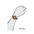 thumbnail image 4 of 19898 Men's S1 Rally Gmt Chrono Black Genuine Leather Orange & Black Dial Watch, 4 of 4