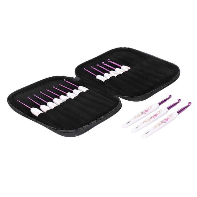 JUEGO DE GANCHOS DE GANCHILLO, 16 UDS., Ergonímico, Reduce El Dolor, Gancho de Metal Suave, Ideal para Principiados, Entusiastas del Bricolaje, Uso Domísico
