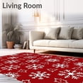 thumbnail image 2 of ODIKA 5'x7' Machine Washable Non-Slip Area Rug, North Pole Magic Wonderland Enchanted High Traffic Rug, Red, 502120, 2 of 7
