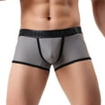 thumbnail image 4 of B91xZ Boxers pour Hommes en Coton Extensible, Gris G, 4 of 4