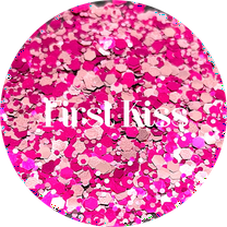 Glitter Heart Co. - High Quality Polyester Glitter - 1 oz Bag - First Kiss - Pink Chunky Mix