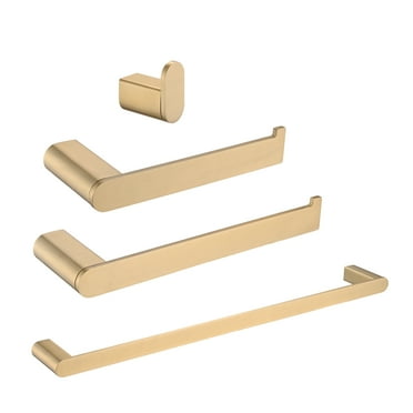 Cerypsa Brushed Gold Wall Mounted Bathroom Hardware Sets Stainless Steel 4-Piece Accessories