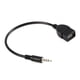 thumbnail image 3 of Cable Adaptador Convertidor de audio de 3.5 mm Macho aux Jack A USB 2.0 Tipo A HISPRA OTG NEGRO 20CM, 3 of 7