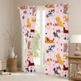 thumbnail image 3 of Feelyou Dog Pug Curtains Pack of 2 (42x84 Each), Kawaii Dachshund Curtains Blackout, 3 of 6