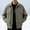 Army Green, variant on Men's Loose Fit Baseball Bomber Jacket, Lapel Collar Zip up Casual Sport Jacket, Lightweight Outdoor Windbreaker Long Sleeve Coat