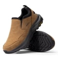 thumbnail image 1 of FitVille-zapatos de senderismo anchos para hombre, mocasines cómodos sin cordones para caminar y Trekking, zapatillas con soporte para el arco, 1 of 4