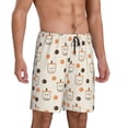 thumbnail image 2 of Fotbe Milk Tea Pantalones Cortos de Pijama para Hombre, Ropa de Dormir, Pantalones de Pijama Cortos para Hombre-4X-Large, 2 of 6