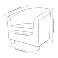 Willstar Tub Chair Covers for Armchairs Tub Sofa Slipcover Velvet