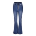 thumbnail image 2 of Bmisegm Jeans Micro Raccourcis Extensibles Taille Haute Printemps/été Femme Jeans Y2K pour Femmes Bleu P, 2 of 7