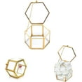 thumbnail image 1 of Glass Hexagon Jewelry Box, Geometric Jewelry Box, Gold Geometric Jewelry Box, Clear Glass Jewelry Box, Glass Jewelry Box, for Jewelry,, 1 of 5