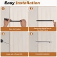 thumbnail image 4 of Paquete de 2 pestillos de superficie de latón sólido de 2", cerradura deslizante de seguridad oculta con tornillos, cerradura de puerta pulida para puertas de armario y puertas empotradas, negro mate, 4 of 7