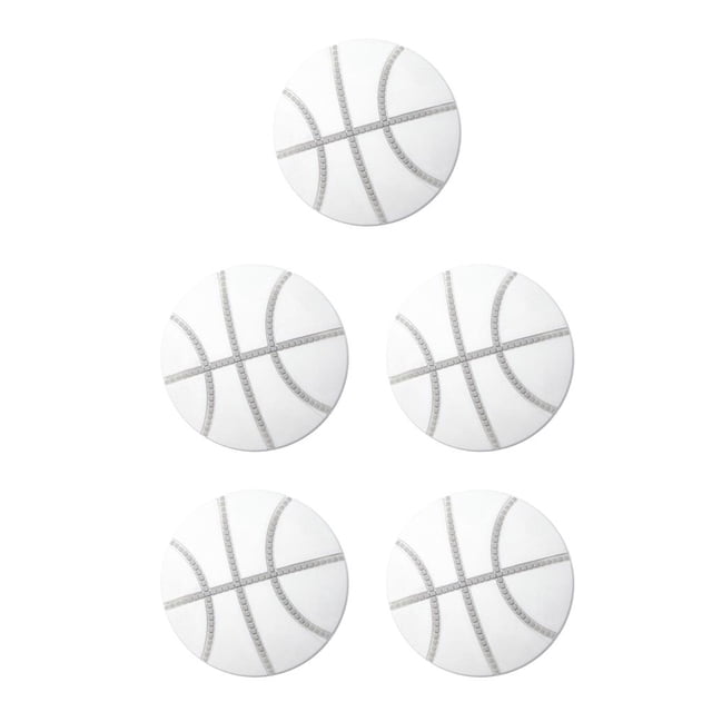 serony 4pcs Mute Door Rear Wall Crash Waterproof Anti-Collision Wall Crash Waterproof Pad Basketball Style 5cm white 5Set