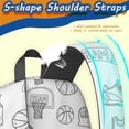 thumbnail image 5 of Basketball and Hoop White Pattern 17" School Backpacks for Teens,Waterproof Oxford Fabric,S-Shape Padded Straps for School,Travel,Hiking,Camping, 5 of 6