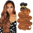 thumbnail image 1 of Hair Bundles Leruikair Curly Body Wave (30 cm, 35 cm, 40 cm), color marrón, 1 of 7