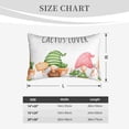 thumbnail image 4 of Sikiie Cactus Gnome Print Plush Pillow Cover, Wrinkle-proof and Stain-resistant Pillow Protector without Pillow Core, Home Decoration-16"x24", 4 of 6
