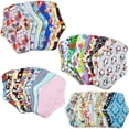 thumbnail image 1 of CHUANK Protège-Dessous Menstruels Réutilisables en Bambou et Coton Lavables, Serviettes en Tissu Menstruelles Réutilisables, Protège-Dessous en Tissu pour la Nuit, Serviettes de Période - 1 Pcs (Couleur Aléatoire), 1 of 7