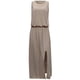 thumbnail image 4 of ICHUANYI ClearanceFashion Women's Sexy Summer Casual Sleeveless Solid Fork Opening Dress(Khaki, XXL) ICHUANYI WER20232080500691, 4 of 5