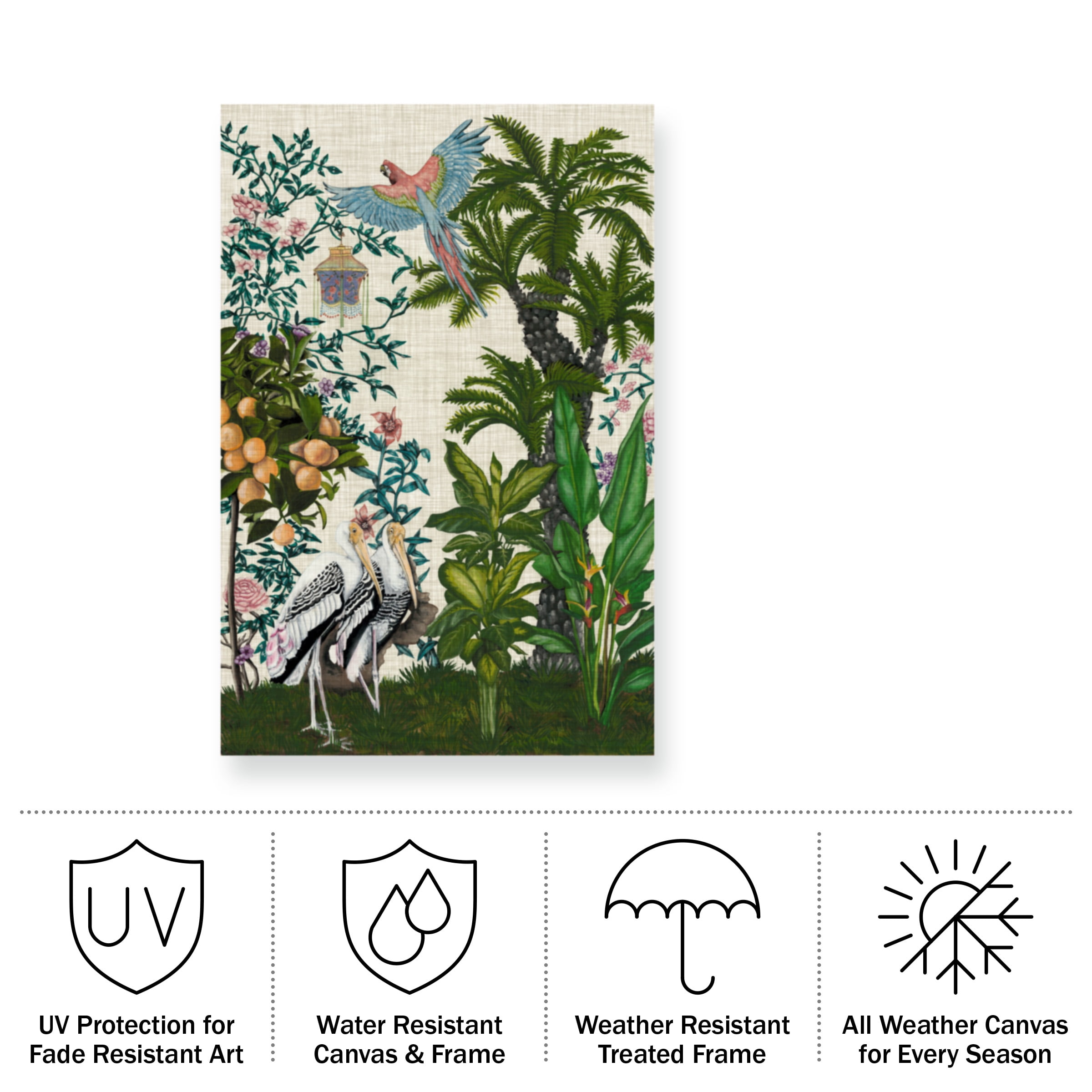 Naomi Mccavitt 'Paradis Chinoiserie II' Outdoor Canvas 32x22