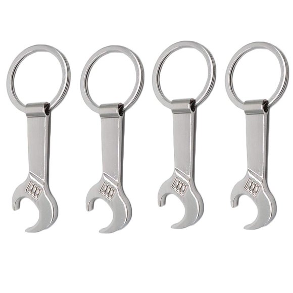 Luomorgo creative Wrench Type Keychain Bottle Opener Zinc Alloy Bartender Bottle Opener 4PcS