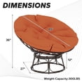 thumbnail image 6 of MeetLeisure 46 Inch Large Papasan Chair Handwoven Wicker with Thcik Olefin Cushion,Sturdy Steel Frame,Waterproof for Living Room,Bedroom,Lounge,Balcony,Indoor Outdoor,Orange, 6 of 8