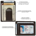 thumbnail image 4 of Alpine Swiss Mens RFID Money Clip Leather Minimalist Wallet Card Case ID Window, 4 of 8