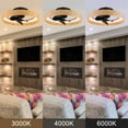 thumbnail image 6 of C Cattleya 23 in. Color Changing Dimmable LED Black and Wood Finish Indoor Ceiling Fan with Light Kit and Remote Control, 6 of 9