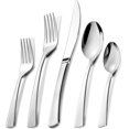 thumbnail image 1 of Silverware Set, 5 Piece Cutlery, Stainless Steel Cutlery Set, Square Handles, Cutlery Set Including, 1 of 5