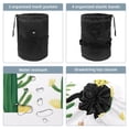 thumbnail image 3 of PhooArto Drawstring Cosmetic Bag, Barrel Shaped Portable Travel Makeup Bags, Flower Cactus Patterns Large Capacity Waterproof Multifunctional Bucket Toiletry Bag, 3 of 6