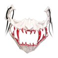 thumbnail image 2 of Máscara de Halloween decorativa práctica para hombres adultos conveniente accesorio de disfraz medio Blanco, 2 of 9