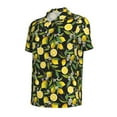 thumbnail image 2 of Balery Lemon Fruits Flowers Leaves Printed Men’s Short Sleeve Polo Shirt, Midweight Men's Shirt,Golf Polo shirts -Large, 2 of 9