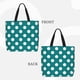 thumbnail image 2 of Easygdp Teal And White Polka Dot Bolsa Tote para Mujer, Bolso de Hombro para Trabajo, Playa, Viajes, Compras y Supermercado, 2 of 7