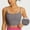 Dark Gray, variant on Womens Scoop Neck Longline Padded Sports Bra Adjustable Strappy Butter Workout Crop Tank Top,Light Compression Comfy Regular Solid M