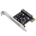 thumbnail image 4 of DQrwqpou Panel frontal del adaptador USB 3.0 PCI-E PCIe X1 USB 3.0 para PC escritorio (deflector alto), 4 of 9